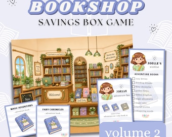 Bookshop Box Savings Game: Volume 2 | Savings Challenge | Box Savings Game for Cash Stuffers and Cash Budgeters