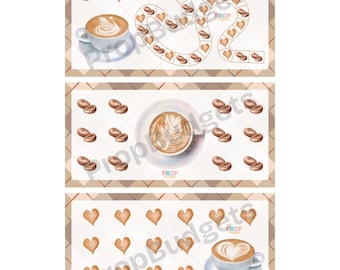 Cozy Lattes - Set of 3 - Mini Savings Challenges - A6 DIGITAL DOWNLOAD - Printable