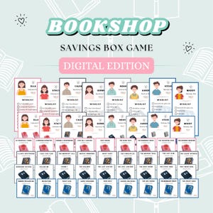 Bookshop Savings Game: Volume 1, Printable Cash Stuffing Challenge (PDF Download)