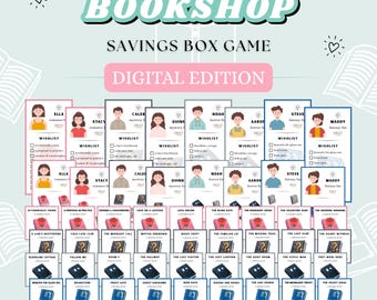 Bookshop Savings Game: Volume 1, Printable Cash Stuffing Challenge (PDF Download)