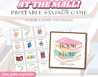 At The Mall Savings Game Expansion (Floor 1 - Book Store) - Printable Box Challenge