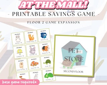 At The Mall Savings Game Expansion (Floor 2 - Pet Store) - Printable Box Challenge