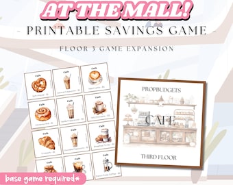 At The Mall Savings Game Expansion (Floor 3 - Cafe) - Printable Box Challenge
