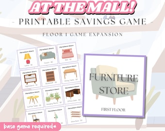 At The Mall Savings Game Expansion (Floor 1 - Furniture Store) - Printable Box Challenge