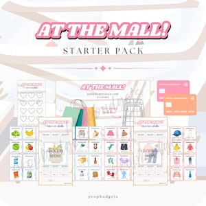 Startpaket för köpcentret - Våning 1 | Sparbössaspel | A6 digital utskrivbar PDF | Låg budget | Sparutmaning med kontantstoppning