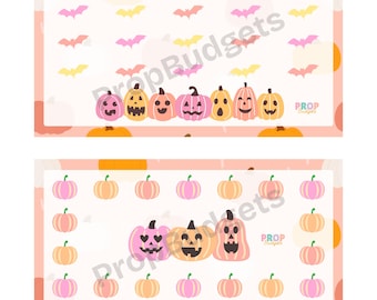 Halloween Pumpkins - Set of 2 - Mini Savings Challenges - A6 DIGITAL DOWNLOAD - Printable