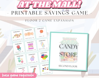 At The Mall Savings Game Expansion (Floor 2 - Candy Store) - Printable Box Challenge