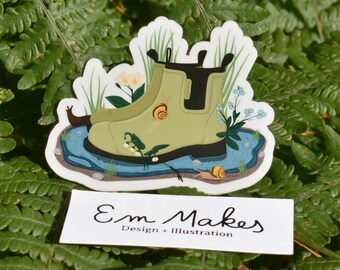 Washington Boot Sticker // PNW Rainy Sticker