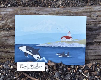 Washington Islands Jumbo Postcard // Washington Postcard