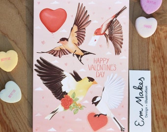 PNW Bird Valentine's Card // Valentine's Day Card