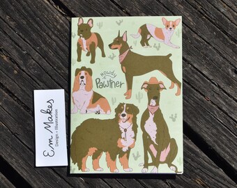 Howdy Pawtner Card // Cowboy Dogs Card