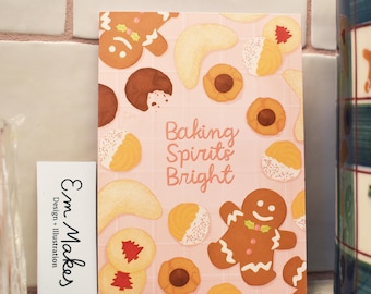 Baking Spirits Bright Card // Blank Holiday Card