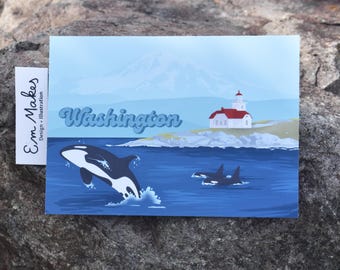Washington Jumbo Postcard // Washington Postcard