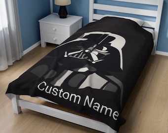 Personalized Villain Velveteen Plush Blanket, gaming/anime/movie, customizable, custom name given by buyer