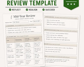 Mid-Year Review- Editable Template