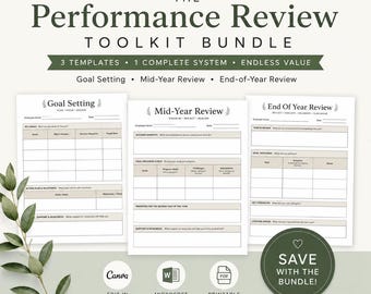 Performance Review Toolkit Bundle Editable Templates