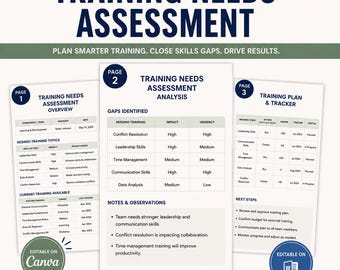 Training Needs Assessment Template