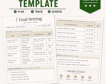 Goal Setting- Editable Template