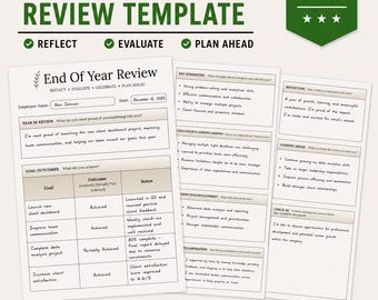End of Year Review- Editable Template
