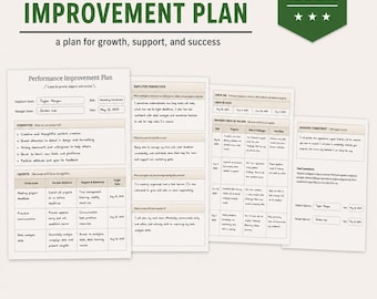 Performance Improvement Plan- Editable Template