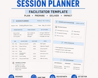 Training Session Planner & Meeting Facilitator Template for Teams