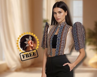 Dayang Traditional  Bolero | Terno Boutique Bolero | Filipiniana Attire, Filipina Formal Wear