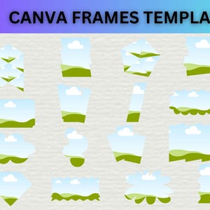 Canva Editable Frames Template,Fill Your Own Picture Frame Template,Drag-and-Drop Digital Frames,Photo Collage Sublimation Design