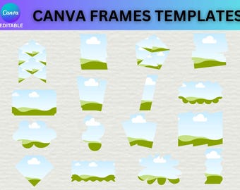Canva Editable Frames Template,Fill Your Own Picture Frame Template,Drag-and-Drop Digital Frames,Photo Collage Sublimation Design