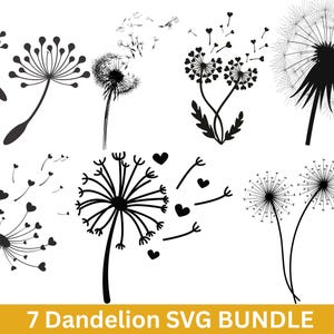 Dandelion Svg Bundle,Dandelion Blowing Svg,Dandelion Vector,Dandelion Svg,Cut files for Cricut,Dandelion Cricut,Just Breathe Svg,Kindnes Svg