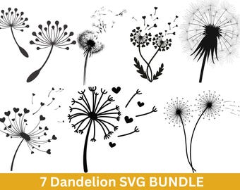 Löwenzahn-Svg-Bundle, Löwenzahn, Löwenzahn, Vektor, Löwenzahn-Svg, Schnittdateien für Cricut, Löwenzahn-Cricut, Just Breathe-Svg, Kindnes-Svg