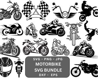 Motorcycle SVG Bundle,Classic Motorcycle Svg Bundle,Motorcycle Clipart,Motorcycle Cut File For Cricut, American Biker Svg,Motorcycle Cutfile