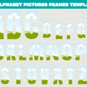 Canva Frame Template Alphabet,Canva Frames,Fill in Alphabet,Photo Collage Editable File,Canva Frame Monogram,Download Digital File
