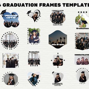Class of 2025 Canva Frames,Graduation Canva Frame Editable Template,Congratulation Senior 2025,Drag and Drop Design for High School Senior