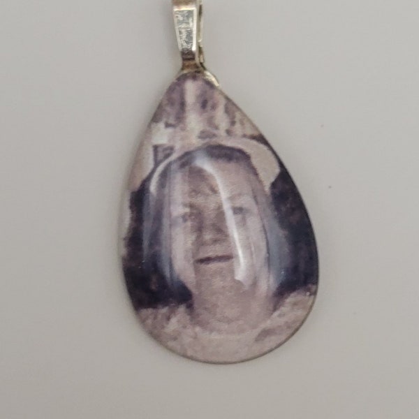 Glass Photo Pendant/rearview hanger