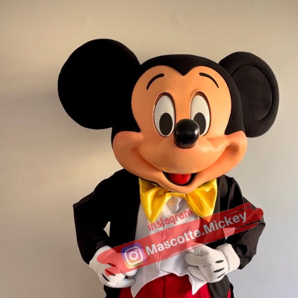 Mascotte Mickey avec tête en latex