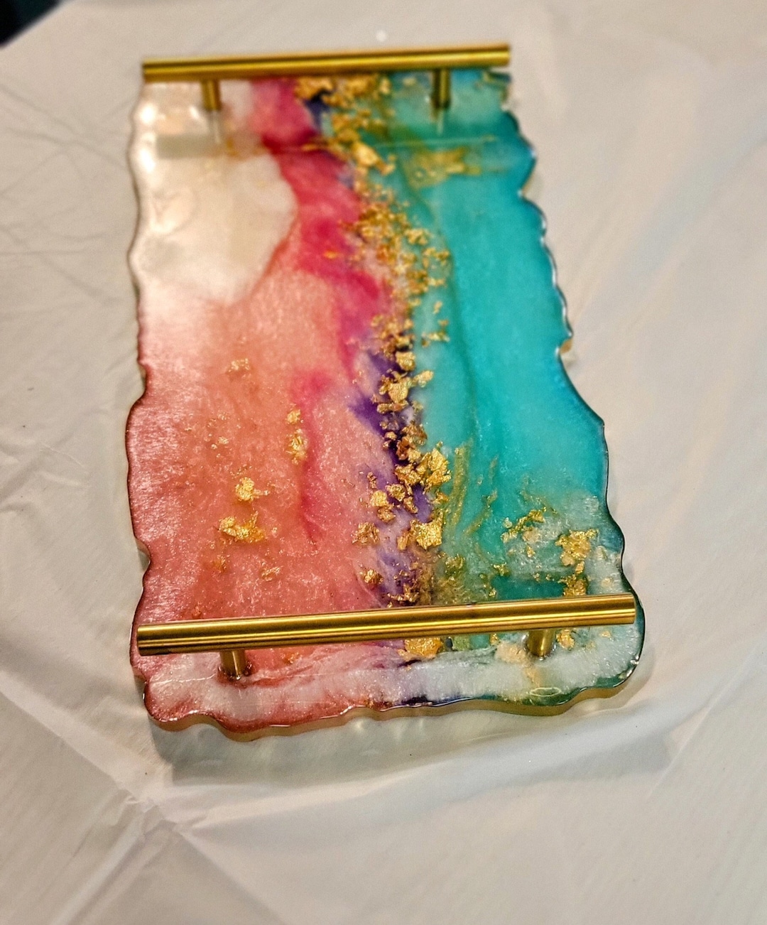 Epoxy Resin Tray With Handles Etsy