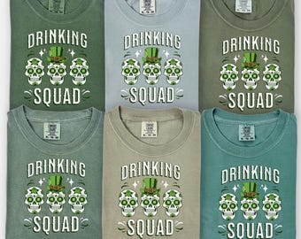 Drinking squad St. Patrick Day Irish drinking team shirts, Funny Drinking Group Tee, Irish Party Matching Drinking Tee, St. Paddys Shamrock