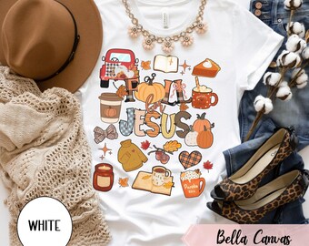 Fall for Jesus Fall Religious T-shirt Bella Canvas Tee