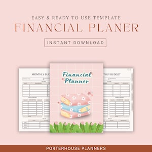 Planejador Financeiro Digital para GoodNotes | Rastreador de Orçamento e Registro de Despesas com Hiperlinks | Organizador Financeiro Mensal | Download de PDF para iPad
