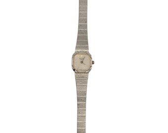 1970s/1980s Vintage Silver Bulova Quartz Watch