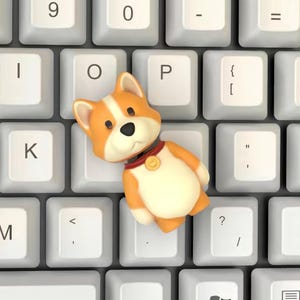 Handcrafted Resin Dog Keycap Set: Artisan Mechanical Keyboard Keycaps