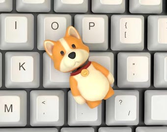 Handgemaakte hars hond keycap-set: ambachtelijke mechanische toetsenbordtoetsen