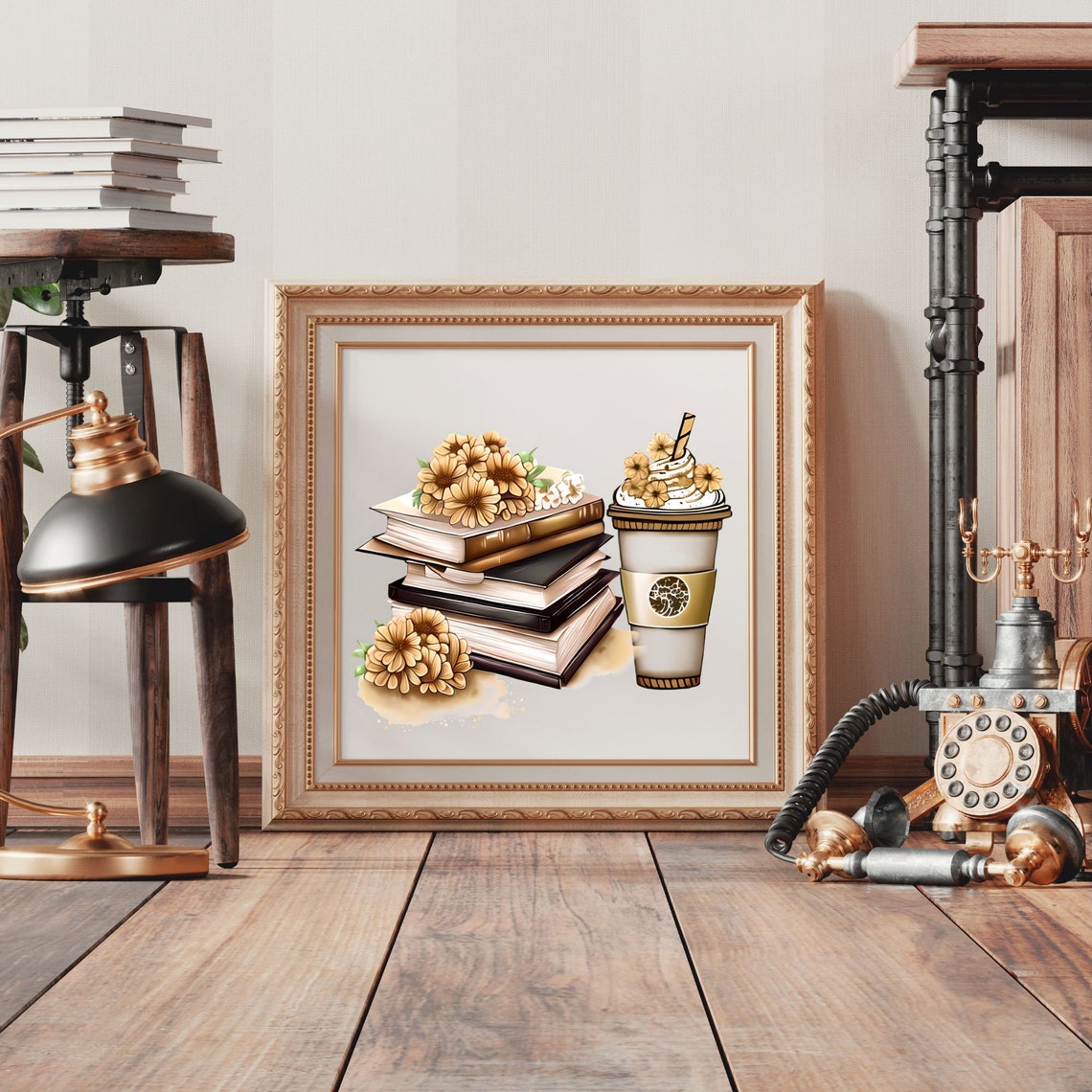 Coffee and Book Clipart, Coffee Book PNG, for the Coffee Lovers Clipart