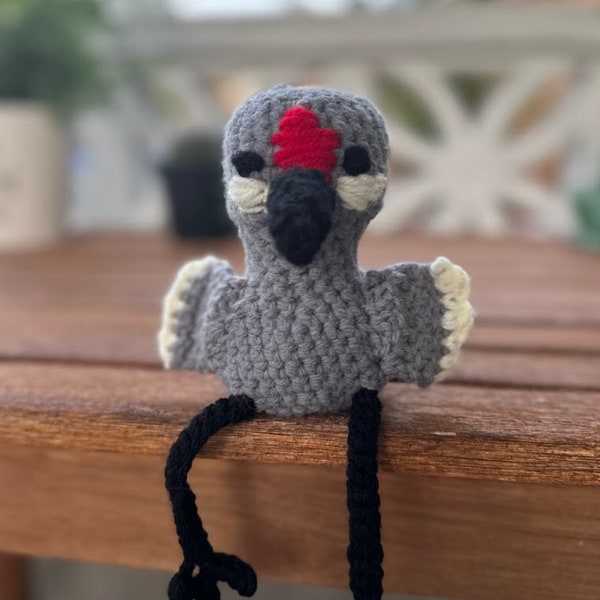 Crochet sandhill crane, Sandhill crane, Crochet crane, Crochet bird, Crochet plush, Handmade, Amigurumi, Cute plushie, Stuffed animal, Gift