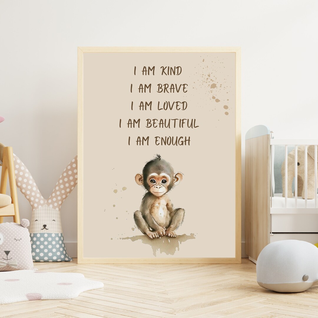 Printable Poster Positive Affirmation for Children's Room Wall Art ...