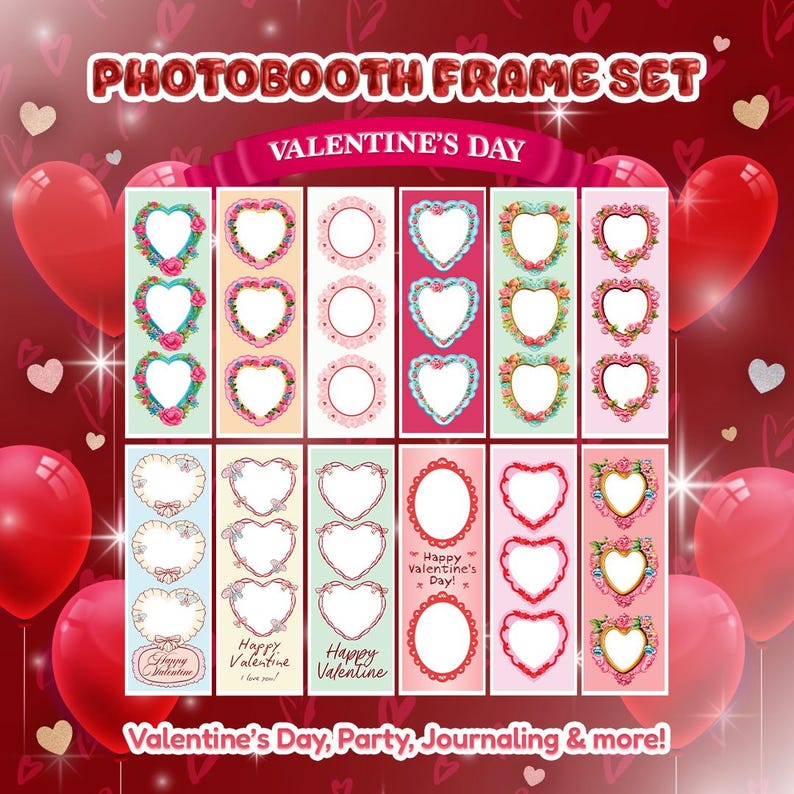 Cadre photo PNG pour la Saint-Valentin | Album Saint-Valentin - Etsy France