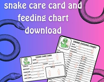 tabla de alimentación para el cuidado de serpientes descarga digital planificador de cuidado de mascotas