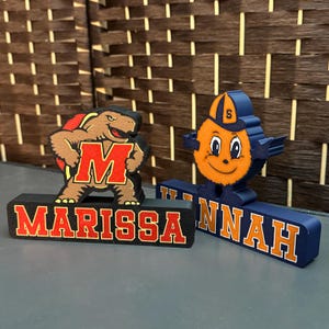 Personalized College Mascot Name Plaque – Custom 3D Printed Sign