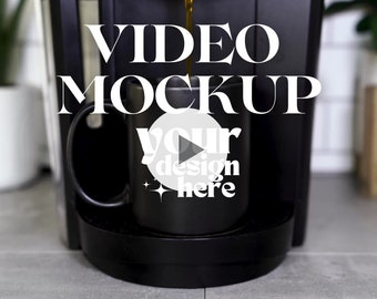 Coffee Mug Mockup | Mug Video Mockup | Black Mug Video Mockup | 11 Oz Black Mug Video Mockup | Mug Mockup | Video Mockup | Real Mug Mockup