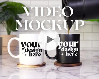 Mug Mockup Video | Coffee Mug Mockup | White Mug Mockup Video | Black Mug Mockup Video | 11 Oz Mug Mockup | Video Mockup